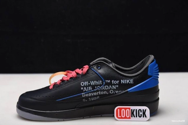 Rep TBkick Jordan 2 DJ4375-004 Black SP Off-White Retro Blue Low 0815